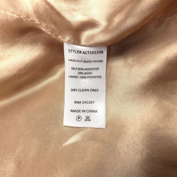 ASTR Wool Harlow Blazer Hazelnut & Black Houndstooth Old Money Academia Preppy - Picture 10 of 10